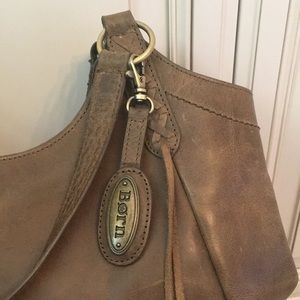 Born distressed leather handbag